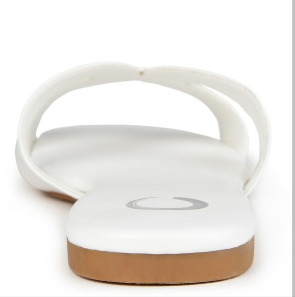 Journee Collection Taleesa Slide Sandals White -10 - Picture 3 of 9